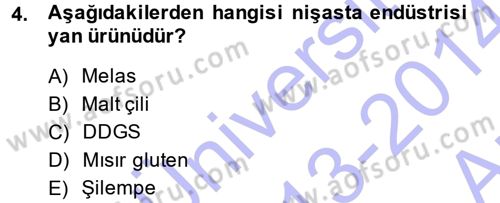 Temel Yem Bilgisi ve Hayvan Besleme Dersi Ara Sınavı Deneme Sınav Soruları 4. Soru
