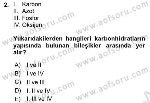 Temel Yem Bilgisi ve Hayvan Besleme Dersi 2022 - 2023 Yılı Yaz Okulu Sınavı 2. Soru