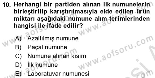 Temel Yem Bilgisi ve Hayvan Besleme Dersi 2024 - 2025 Yılı Yaz Okulu Sınav Soruları 10. Soru