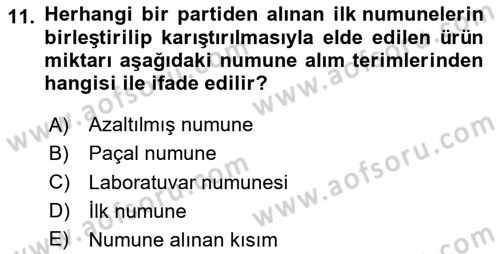 Temel Yem Bilgisi ve Hayvan Besleme Dersi 2025 - 2026 Yılı Yaz Okulu Sınav Soruları 11. Soru
