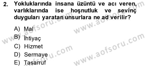 Hayvancılık Ekonomisi Dersi 2014 - 2015 Yılı Tek Ders Sınav Soruları 2. Soru