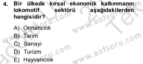Hayvancılık Ekonomisi Dersi 2014 - 2015 Yılı Tek Ders Sınav Soruları 4. Soru