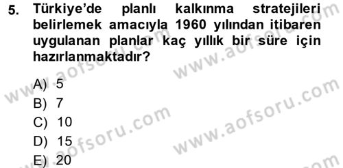 Hayvancılık Ekonomisi Dersi 2014 - 2015 Yılı Tek Ders Sınav Soruları 5. Soru