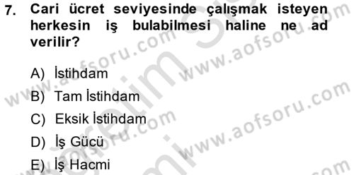 Hayvancılık Ekonomisi Dersi 2014 - 2015 Yılı Tek Ders Sınav Soruları 7. Soru