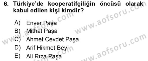 Hayvancılık Ekonomisi Dersi 2015 - 2016 Yılı Tek Ders Sınav Soruları 6. Soru
