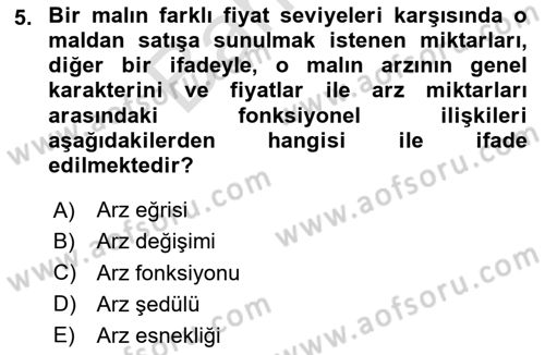 Hayvancılık Ekonomisi Dersi 2023 - 2024 Yılı (Final) Dönem Sonu Sınav Soruları 5. Soru