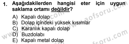 Temel Veteriner Patoloji Dersi Ara Sınavı Deneme Sınav Soruları 1. Soru