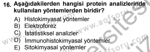 Temel Veteriner Patoloji Dersi 2012 - 2013 Yılı (Vize) Ara Sınav Soruları 16. Soru