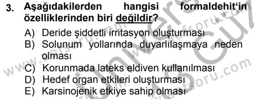 Temel Veteriner Patoloji Dersi 2012 - 2013 Yılı (Vize) Ara Sınav Soruları 3. Soru