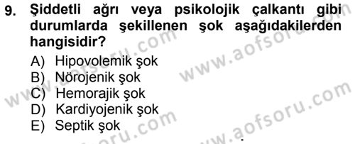 Temel Veteriner Patoloji Dersi 2012 - 2013 Yılı (Final) Dönem Sonu Sınav Soruları 9. Soru