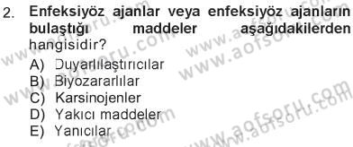 Temel Veteriner Patoloji Dersi 2012 - 2013 Yılı Tek Ders Sınav Soruları 2. Soru