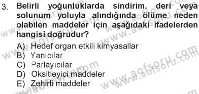 Temel Veteriner Patoloji Dersi 2012 - 2013 Yılı Tek Ders Sınav Soruları 3. Soru
