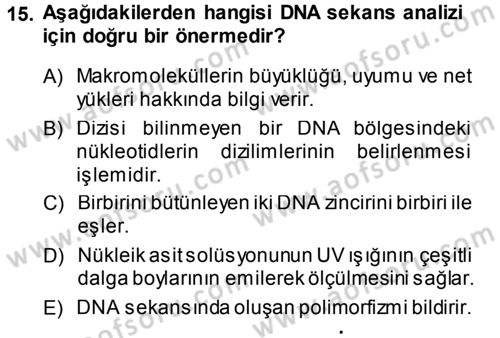 Temel Veteriner Patoloji Dersi 2013 - 2014 Yılı (Vize) Ara Sınav Soruları 15. Soru