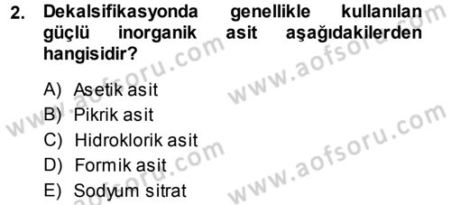 Temel Veteriner Patoloji Dersi 2013 - 2014 Yılı Tek Ders Sınav Soruları 2. Soru