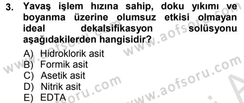 Temel Veteriner Patoloji Dersi 2013 - 2014 Yılı Tek Ders Sınav Soruları 3. Soru