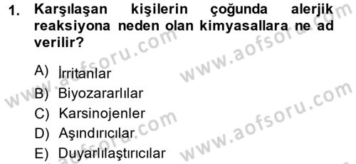 Temel Veteriner Patoloji Dersi 2014 - 2015 Yılı (Vize) Ara Sınav Soruları 1. Soru