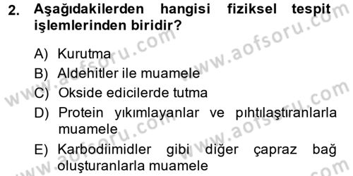 Temel Veteriner Patoloji Dersi 2014 - 2015 Yılı (Final) Dönem Sonu Sınav Soruları 2. Soru