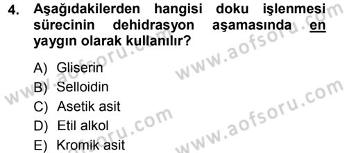 Temel Veteriner Patoloji Dersi 2014 - 2015 Yılı Tek Ders Sınav Soruları 4. Soru