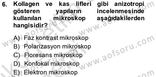 Temel Veteriner Patoloji Dersi 2014 - 2015 Yılı Tek Ders Sınav Soruları 6. Soru
