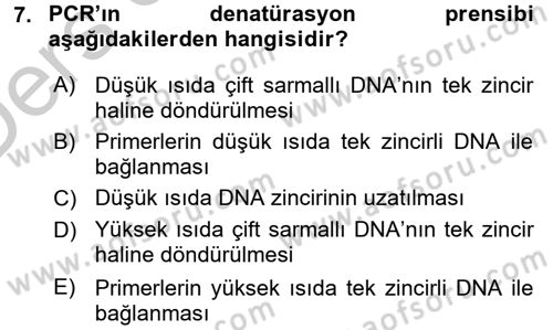 Temel Veteriner Patoloji Dersi 2016 - 2017 Yılı 3 Ders Sınav Soruları 7. Soru