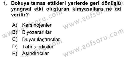 Temel Veteriner Patoloji Dersi 2016 - 2017 Yılı (Vize) Ara Sınav Soruları 1. Soru