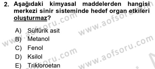 Temel Veteriner Patoloji Dersi 2016 - 2017 Yılı (Vize) Ara Sınav Soruları 2. Soru