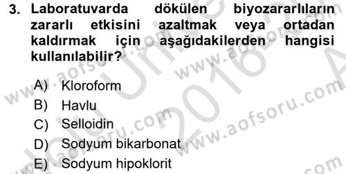 Temel Veteriner Patoloji Dersi 2016 - 2017 Yılı (Vize) Ara Sınav Soruları 3. Soru