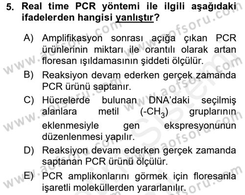 Temel Veteriner Patoloji Dersi 2016 - 2017 Yılı (Final) Dönem Sonu Sınav Soruları 5. Soru