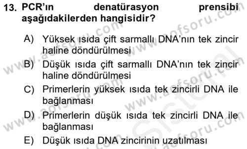 Temel Veteriner Patoloji Dersi 2018 - 2019 Yılı (Vize) Ara Sınav Soruları 13. Soru
