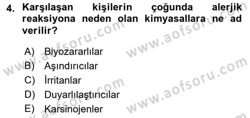 Temel Veteriner Patoloji Dersi Ara Sınavı Deneme Sınav Soruları 4. Soru