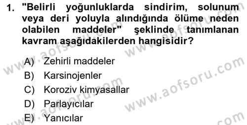 Temel Veteriner Patoloji Dersi 2018 - 2019 Yılı (Final) Dönem Sonu Sınav Soruları 1. Soru