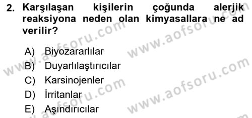 Temel Veteriner Patoloji Dersi 2019 - 2020 Yılı (Vize) Ara Sınav Soruları 2. Soru