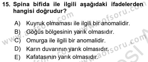 Temel Veteriner Patoloji Dersi 2021 - 2022 Yılı (Final) Dönem Sonu Sınav Soruları 15. Soru