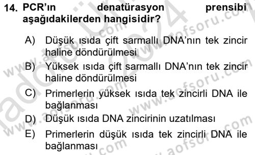 Temel Veteriner Patoloji Dersi Ara Sınavı Deneme Sınav Soruları 14. Soru