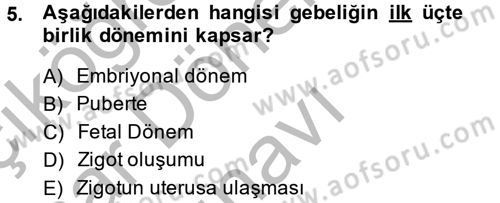 Doğum Bilgisi ve Suni Tohumlama Dersi 2014 - 2015 Yılı (Final) Dönem Sonu Sınav Soruları 5. Soru