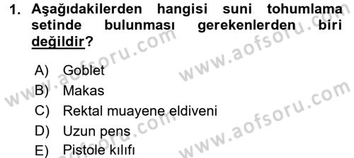 Doğum Bilgisi ve Suni Tohumlama Dersi 2016 - 2017 Yılı 3 Ders Sınav Soruları 1. Soru