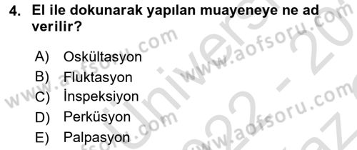Doğum Bilgisi ve Suni Tohumlama Dersi 2022 - 2023 Yılı Yaz Okulu Sınav Soruları 4. Soru