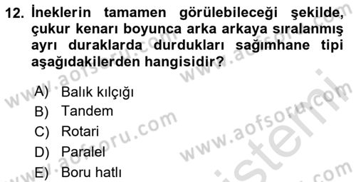 Doğum Bilgisi ve Suni Tohumlama Dersi 2024 - 2025 Yılı (Final) Dönem Sonu Sınav Soruları 12. Soru