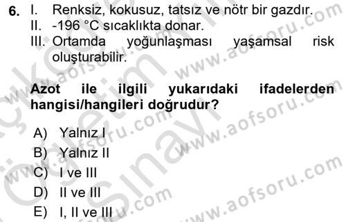 Doğum Bilgisi ve Suni Tohumlama Dersi 2024 - 2025 Yılı Yaz Okulu Sınav Soruları 6. Soru