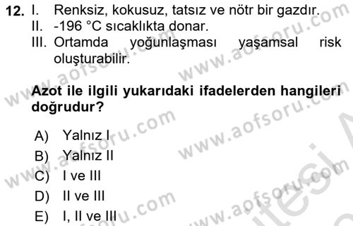 Doğum Bilgisi ve Suni Tohumlama Dersi 2025 - 2026 Yılı (Vize) Ara Sınav Soruları 12. Soru