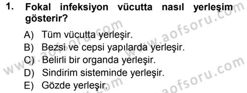 Veteriner Mikrobiyoloji ve Epidemiyoloji Dersi 2012 - 2013 Yılı (Final) Dönem Sonu Sınav Soruları 1. Soru