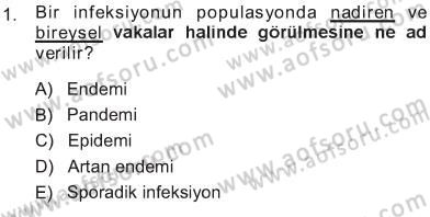Veteriner Mikrobiyoloji ve Epidemiyoloji Dersi 2012 - 2013 Yılı Tek Ders Sınav Soruları 1. Soru