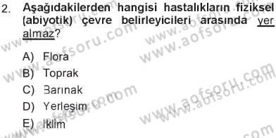 Veteriner Mikrobiyoloji ve Epidemiyoloji Dersi 2012 - 2013 Yılı Tek Ders Sınav Soruları 2. Soru
