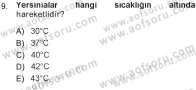Veteriner Mikrobiyoloji ve Epidemiyoloji Dersi 2012 - 2013 Yılı Tek Ders Sınav Soruları 9. Soru