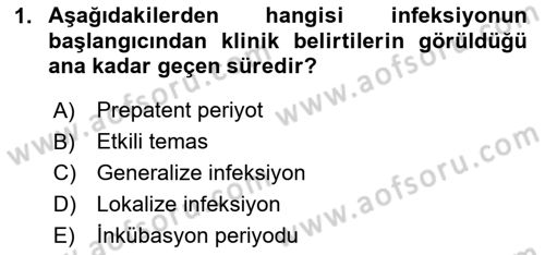 Veteriner Mikrobiyoloji ve Epidemiyoloji Dersi 2020 - 2021 Yılı Yaz Okulu Sınav Soruları 1. Soru