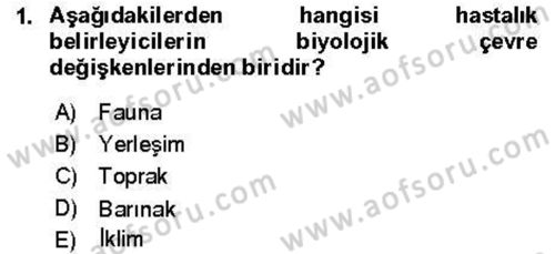 Veteriner Mikrobiyoloji ve Epidemiyoloji Dersi 2021 - 2022 Yılı Yaz Okulu Sınav Soruları 1. Soru