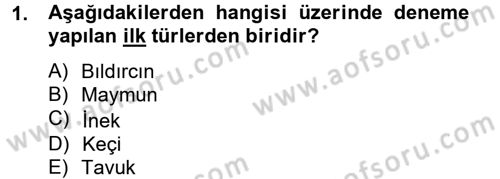Laboratuvar Hayvanlarını Yetiştirme ve Sağlığı Dersi 2012 - 2013 Yılı (Final) Dönem Sonu Sınav Soruları 1. Soru