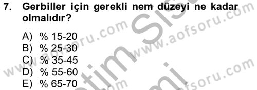 Laboratuvar Hayvanlarını Yetiştirme ve Sağlığı Dersi 2012 - 2013 Yılı (Final) Dönem Sonu Sınav Soruları 7. Soru