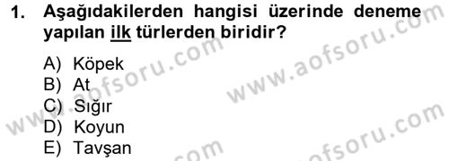 Laboratuvar Hayvanlarını Yetiştirme ve Sağlığı Dersi 2013 - 2014 Yılı Tek Ders Sınav Soruları 1. Soru