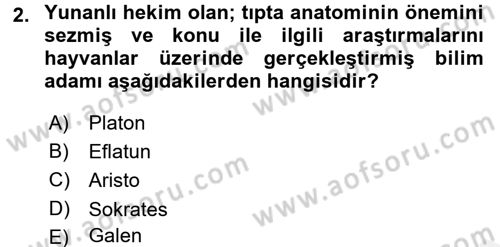 Laboratuvar Hayvanlarını Yetiştirme ve Sağlığı Dersi 2017 - 2018 Yılı (Vize) Ara Sınavı 2. Soru